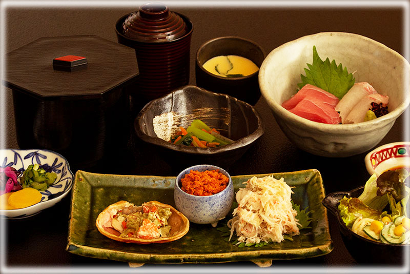 香箱(せいご)がに御膳